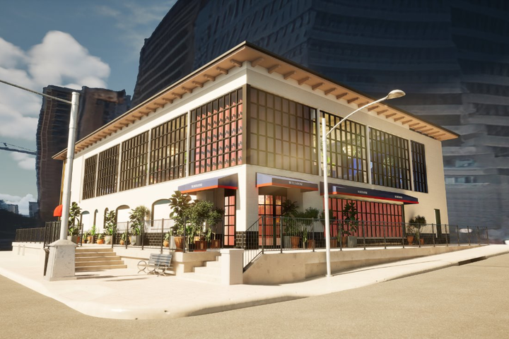 A rendition of the Delta Lounge at SXSW 2024
